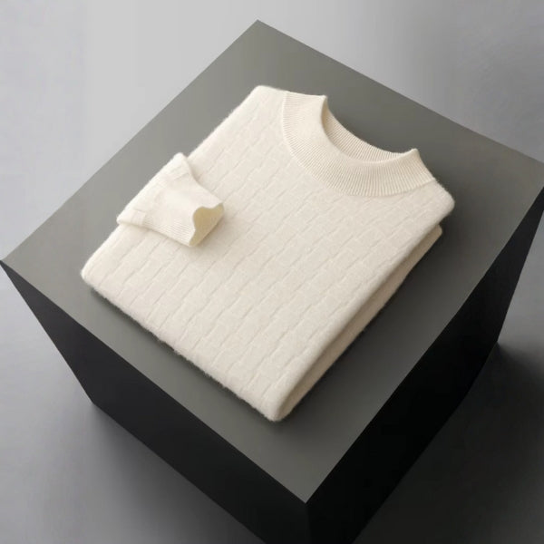 The Oslo Merino Wool Mock Neck Sweater